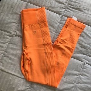 Orange Gymshark ultra seamless leggings